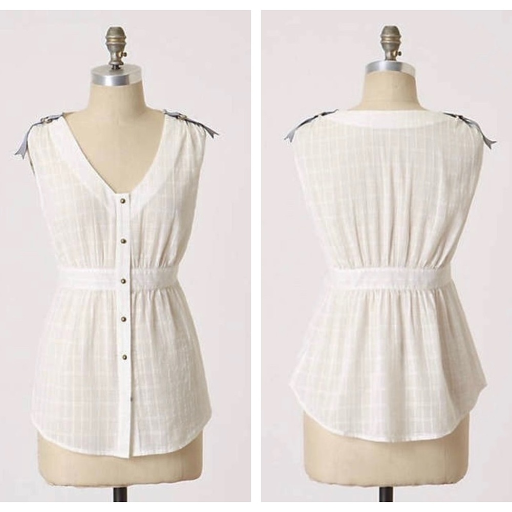 Anthropologie Odille Casement White Blouse